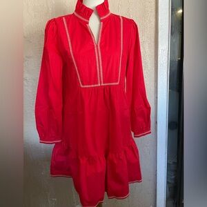 JODIFL Red Long Sleeve Dress